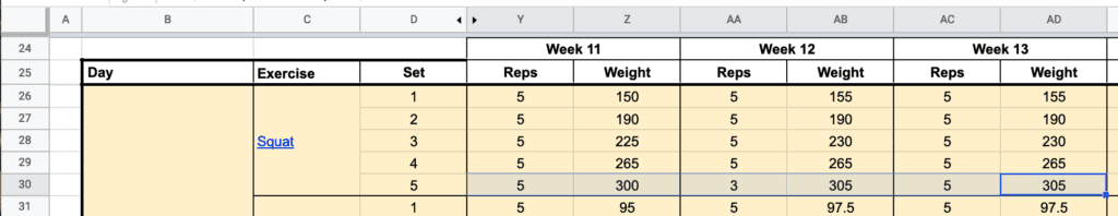 Calculate your weights with the Madcow 5x5 spreadsheets.