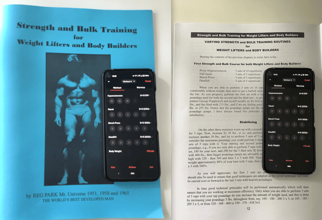 Reg Park's Strength and Bulk Training for weight lifters and body builders